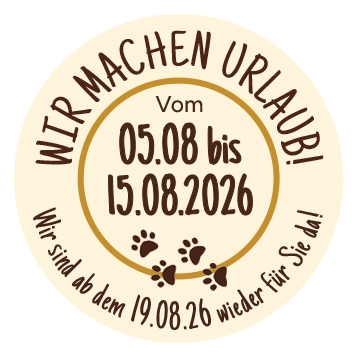 Urlaubsbutton