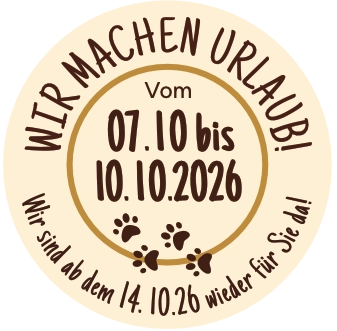 Urlaubsbutton 07.10-10.10.26