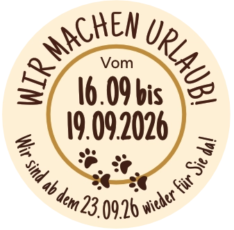 Urlaubsbutton 16.09-19.09.26